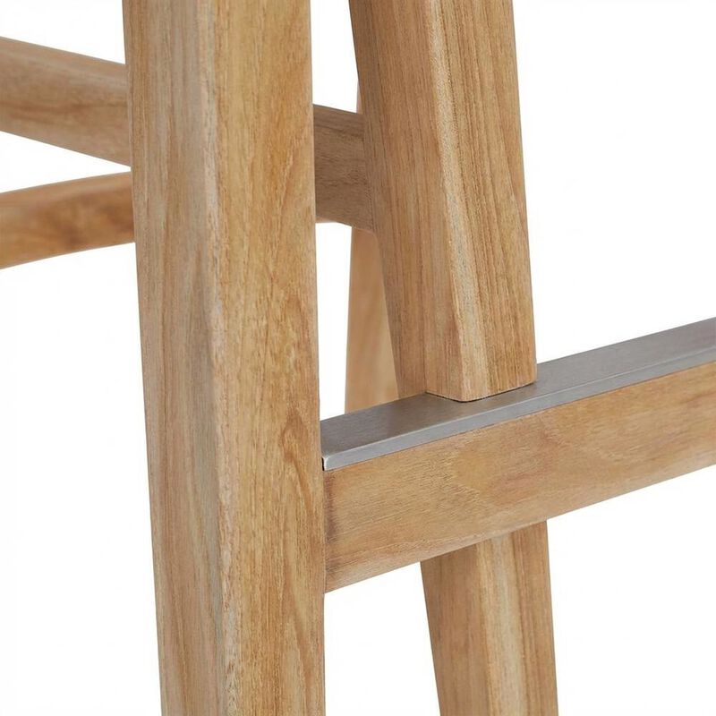 Teak, Rope Outdoor Counter Stool, Weather-Resistant Material, Patio Use image number 2