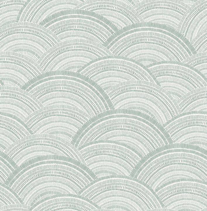 Encircle Sea Green Geometric Wallpaper (Set of 2)
