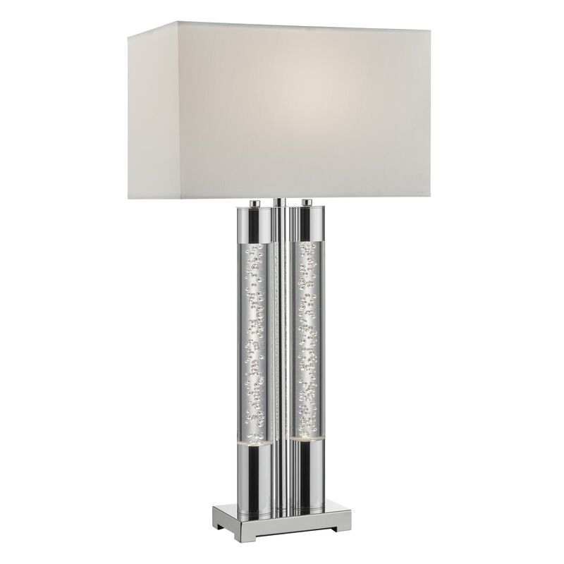 Night tubes Table Lamp Chrome Metal and Acrylic LED Light