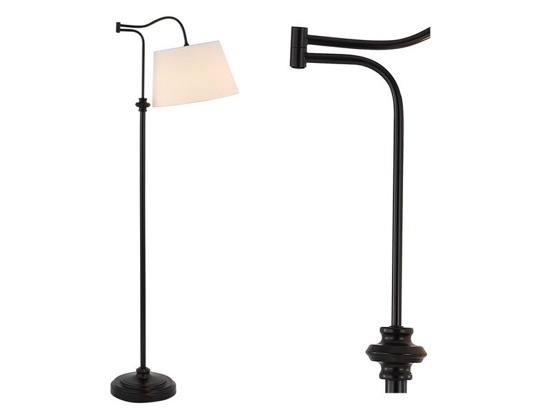 Jason Metal Traditional Swing Arm LED Floor Lamp