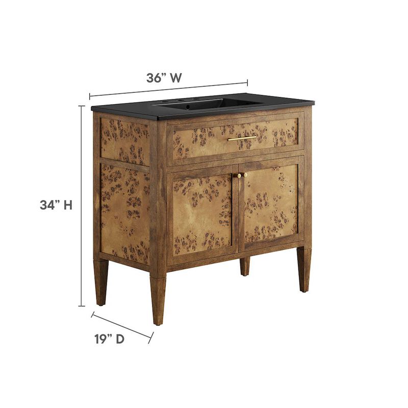 Elysian 36" Wood Bathroom Vanity image number 3