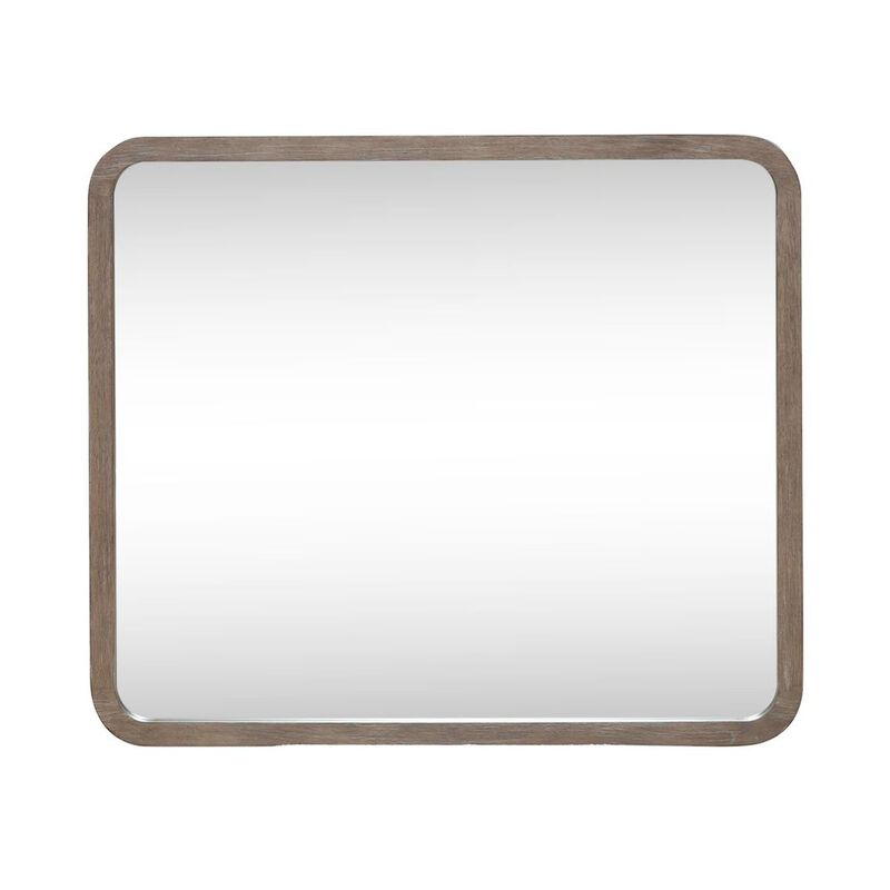 Liberty Furniture South Bend Landscape Mirror Contemporary Wood Framed 42" x 36" - Burnished Clay image number 2