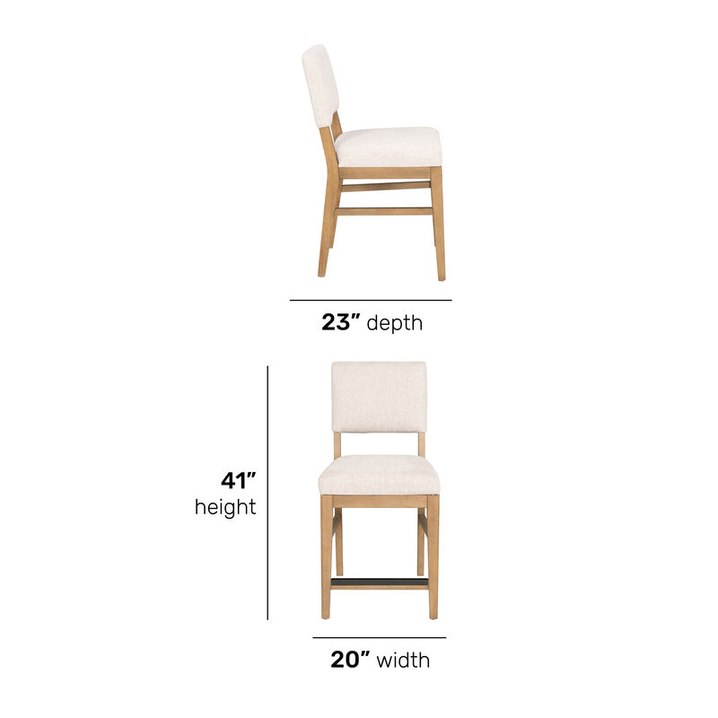 Millwork Off-White Pair of Counter Chairs