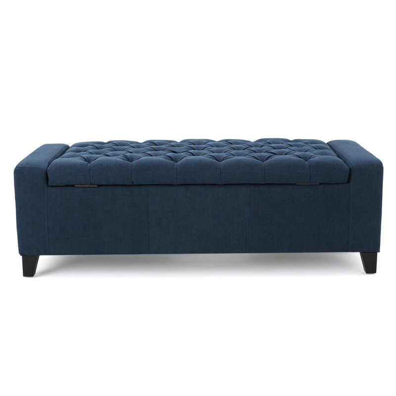 Merax Fabric Upholstered Storage Ottoman for Living Room, Bedroom