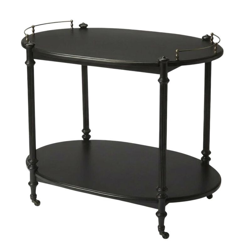 Butler Specialty Kathleen 2 Tier Bar Cart, Black image number 0