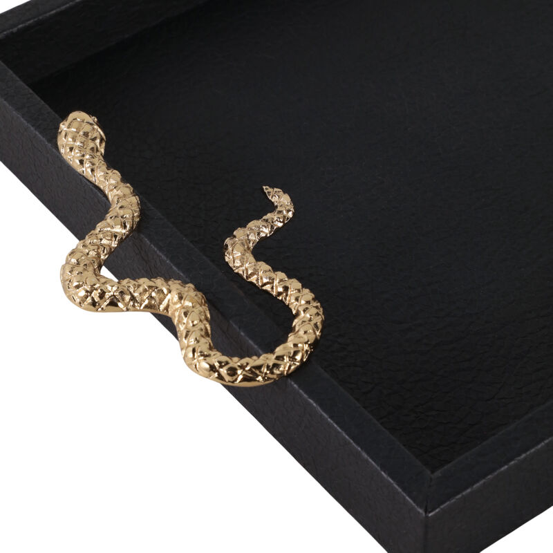 19x12" Faux Leather Snake Tray image number 3