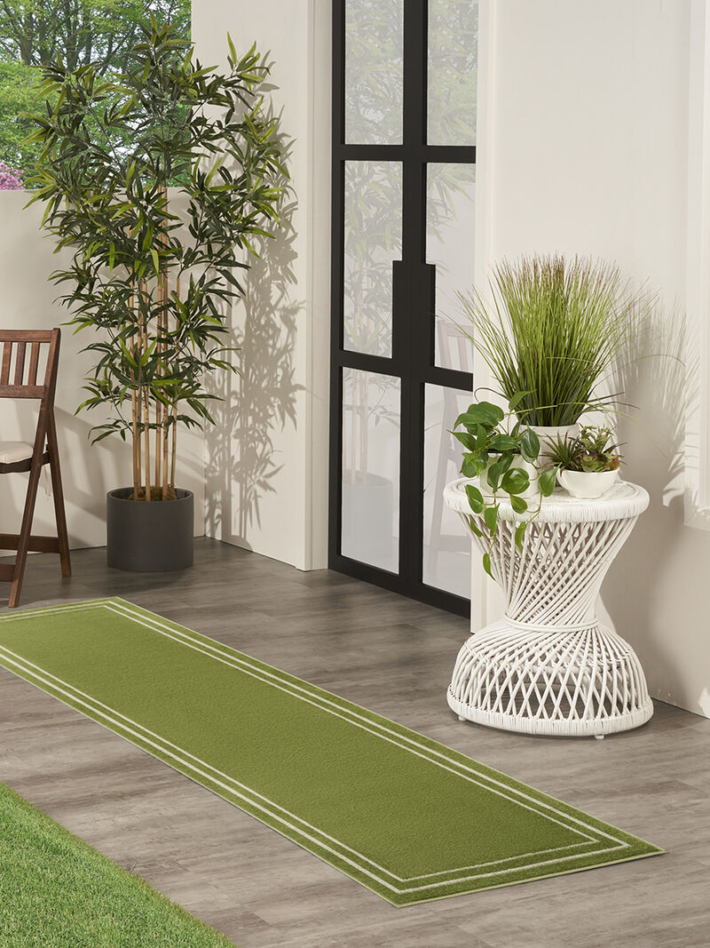 Nourison Essentials NRE02 Green/Ivory 2' x 6' Rug