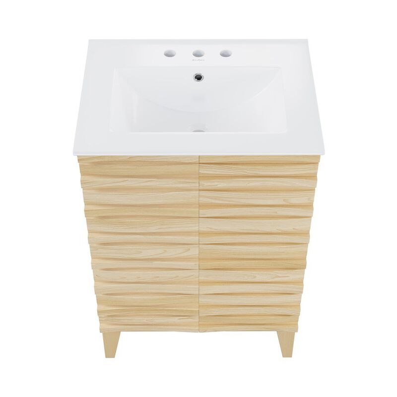 Cascade 24 in. Bathroom Vanity with 3-Hole Ceramic Sink Top image number 2