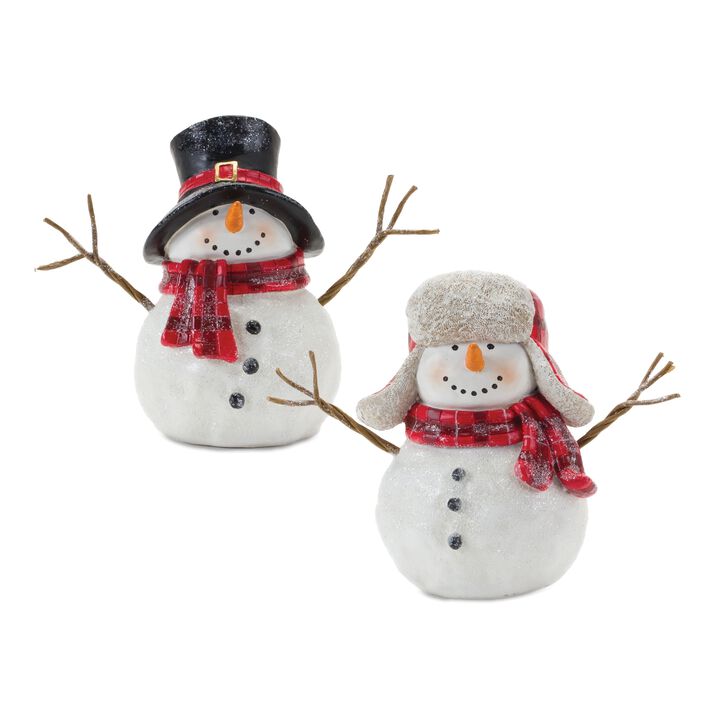 Snowman Figurines Set of 4 for Christmas and Festive Styling