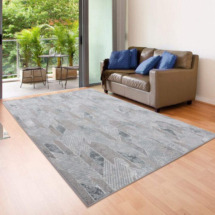 LR Home Meadow Durable Performance Area Rug Indoor