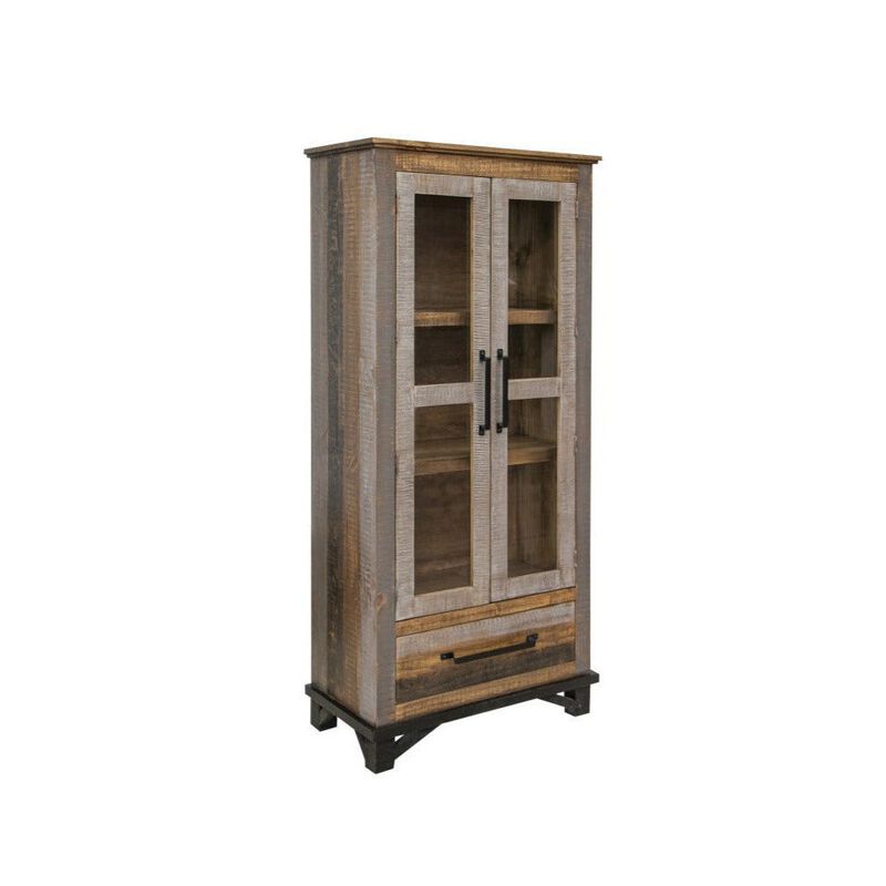 Crafter and Weavers Greenview Loft Solid Wood Bookcase / Bar / Display Cabinet
