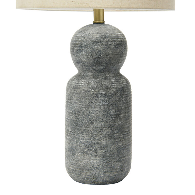 14 Inches Round Stoneware Desk Lamp image number 3