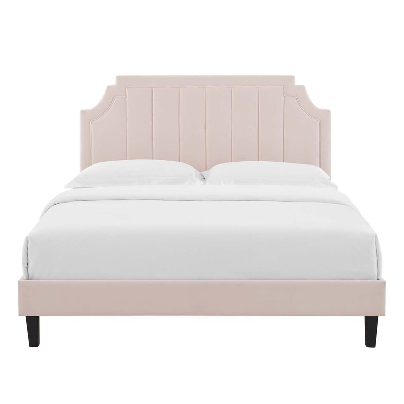 Modway - Sienna Performance Velvet Full Platform Bed image number 5