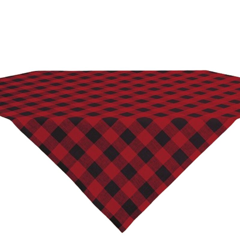 Solino Home Buffalo Check 100% Linen Table Throw &ndash; Handcrafted, Machine Washable, Perfect for Holiday and Everyday Dining
