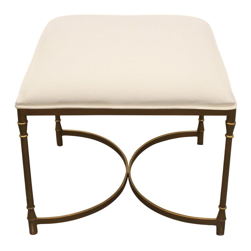 Alex Hamilton Modern Honeyville Stool with Ivory Cushion