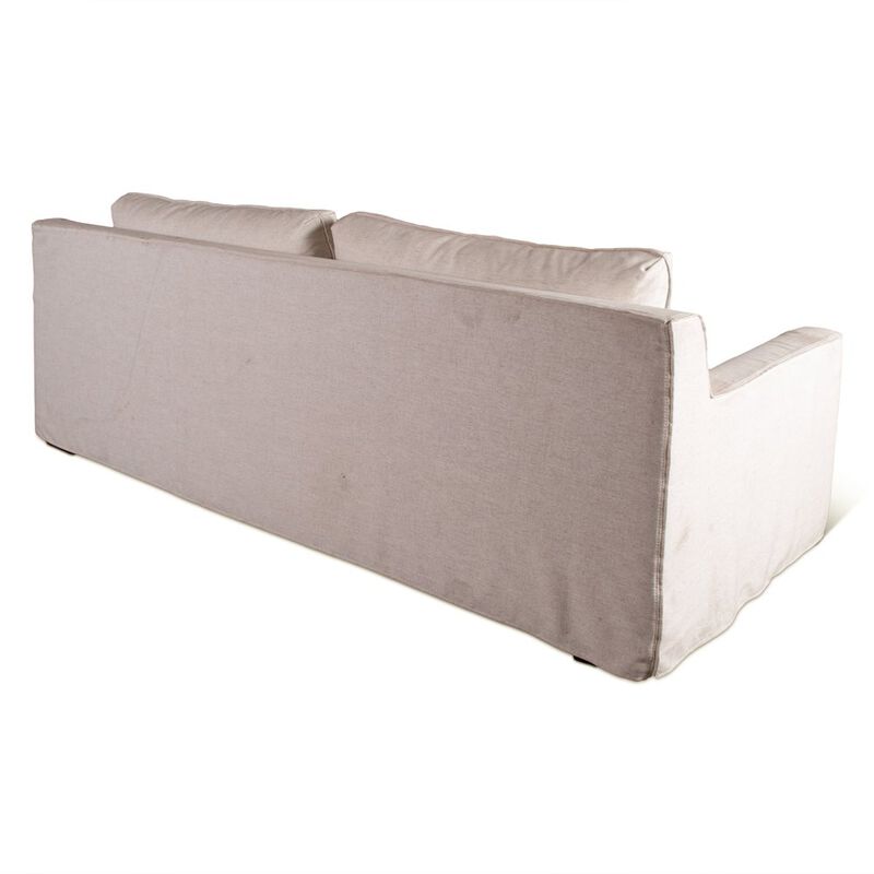World Interiors Oliver Sofa in White Linen Slipcover image number 4