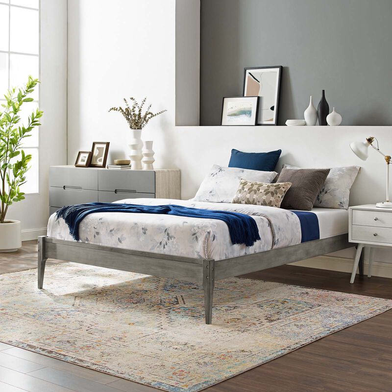 Modway - June Twin Wood Platform Bed Frame image number 1