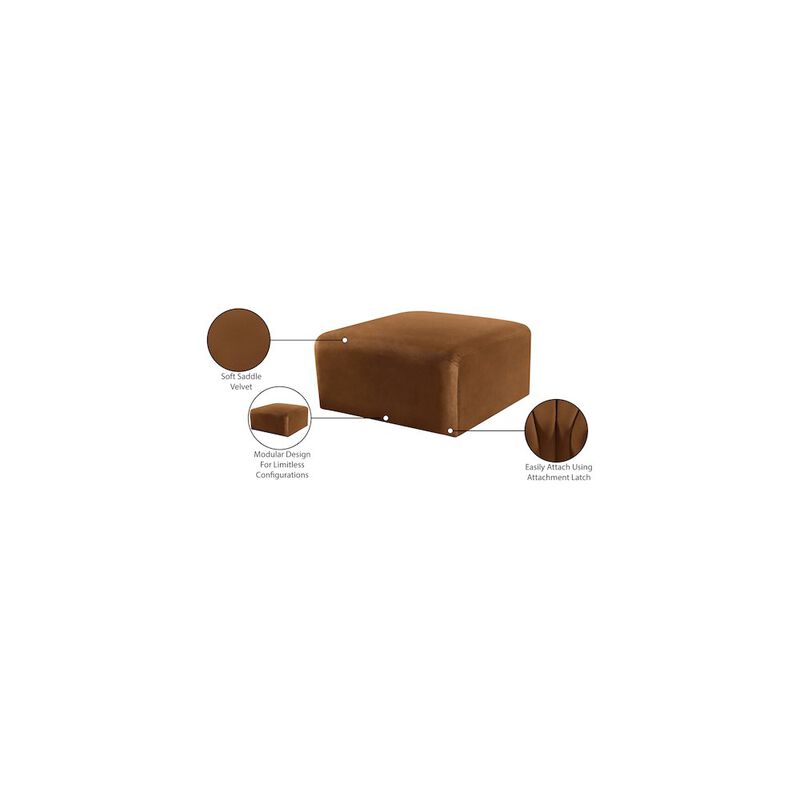 Meridian Furniture Arc Vegan Leather Ottoman