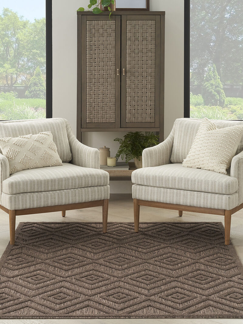 Versatile NRV01 Brown 6' x 9' Rug