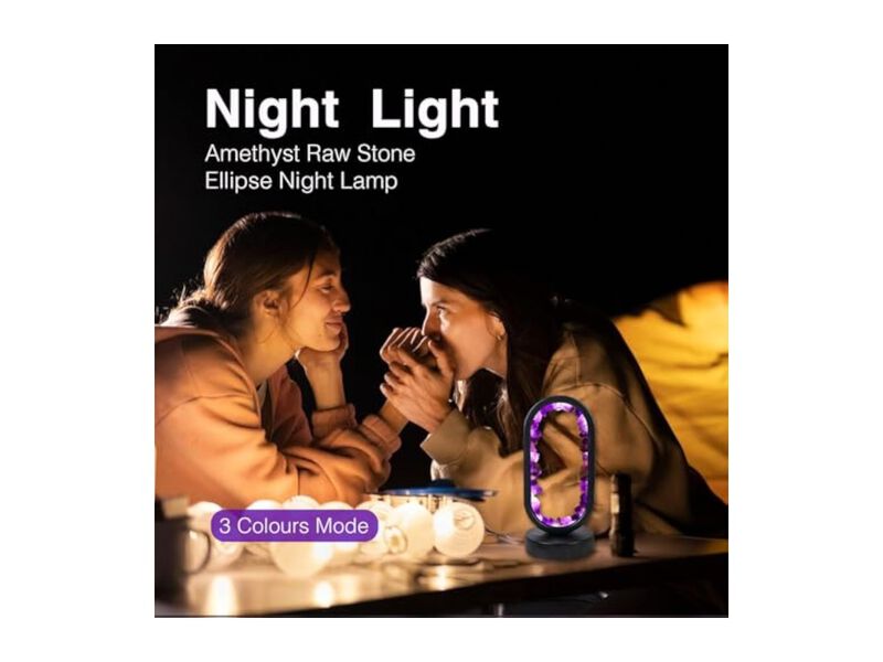 USB Port Crystal Bedside Lamp For Bedroom Office Bedside Natural image number 2