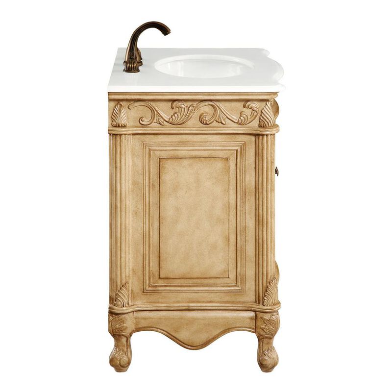 Elegant Kitchen and Bath 27 inch Single Bathroom vanity in Antique Beige