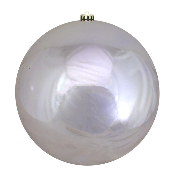 Shiny Gray Shatterproof Christmas Ball Ornament 10" (250mm)