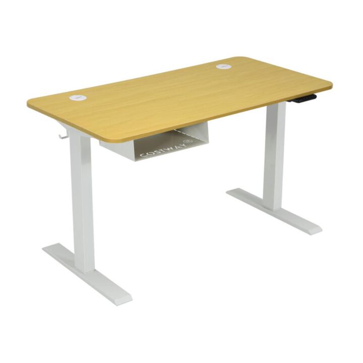 Costway 48-Inch Electric Standing Adjustable Desk with Control Panel and USB Port