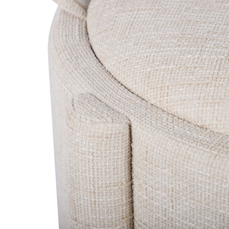 Bellamy Curry Chenille Storage Stool With Reversible Tray Top image number 6