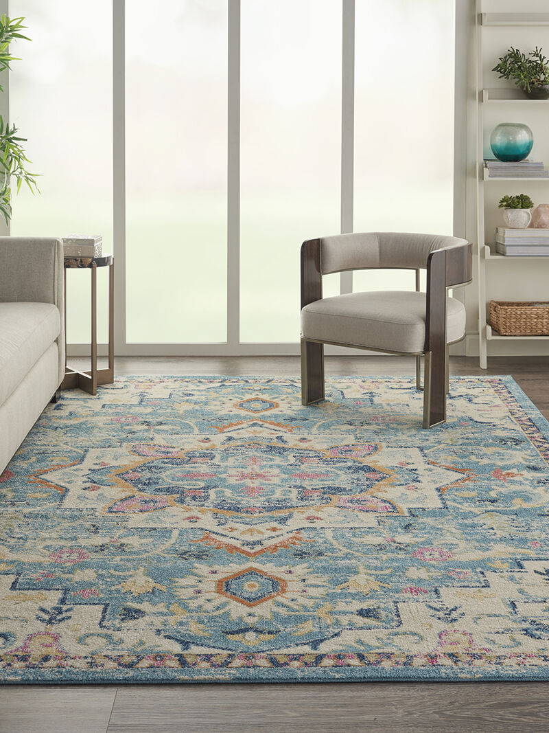 Passion PSN25 Ivory/Light Blue 9' x 12' Rug
