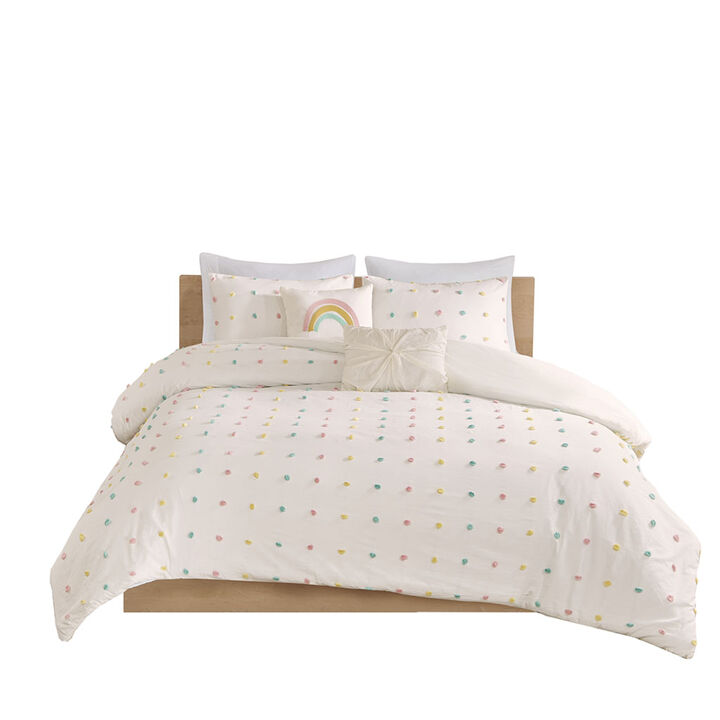 Gracie Mills Caius Playful Elegance Cotton Jacquard Pom Pom Comforter Collection
