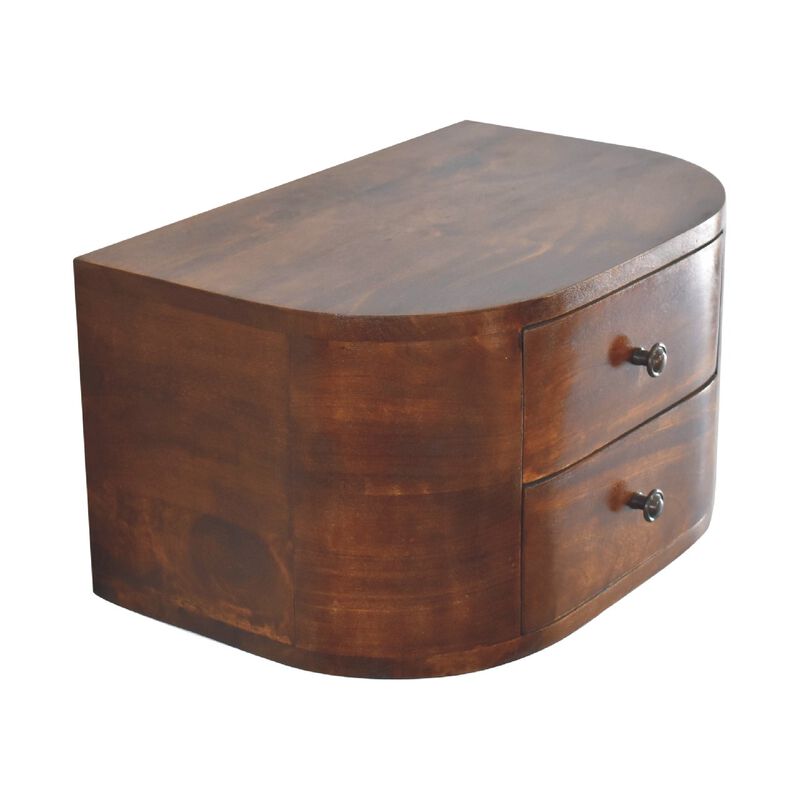 Artisan Furniture Solid Wood Lunar 2 Drawer Floating Bedside