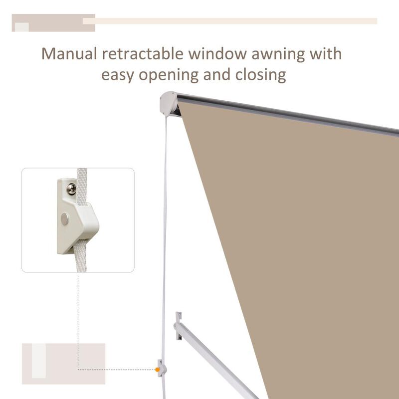 Hivvago 6-Foot Outdoor Window Awning with Aluminum Frame image number 4