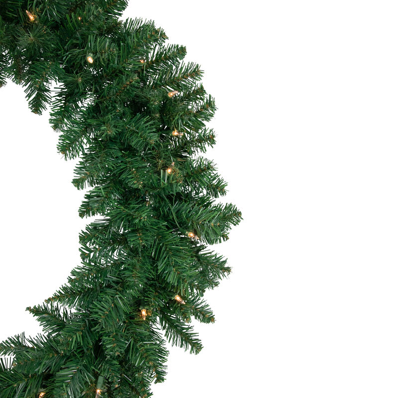 36" Pre-Lit Everett Pine Artificial Christmas Wreath  Clear Lights