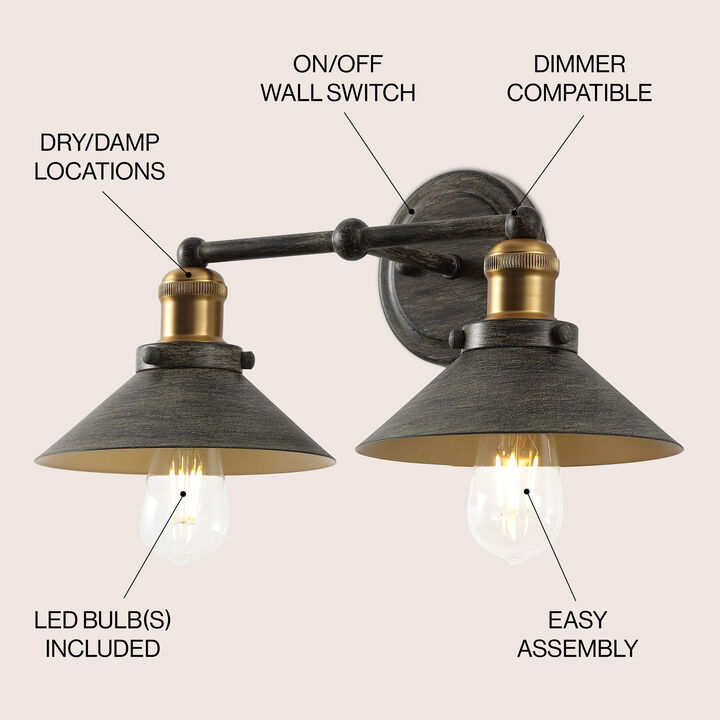 July Industrial Farmhouse Metal Vanity Light