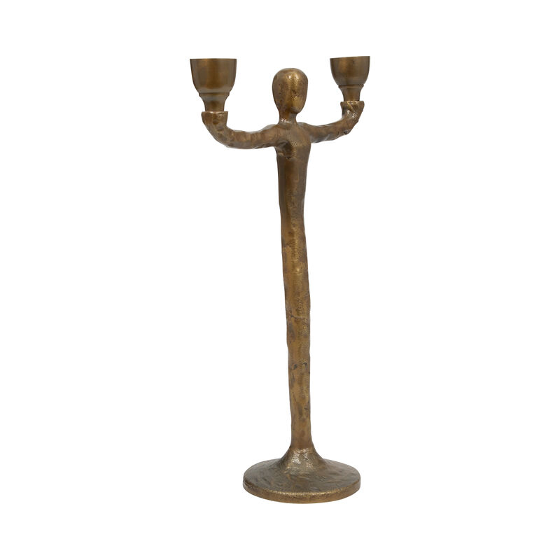 Metal 15" 2 Taper Candelabra image number 2