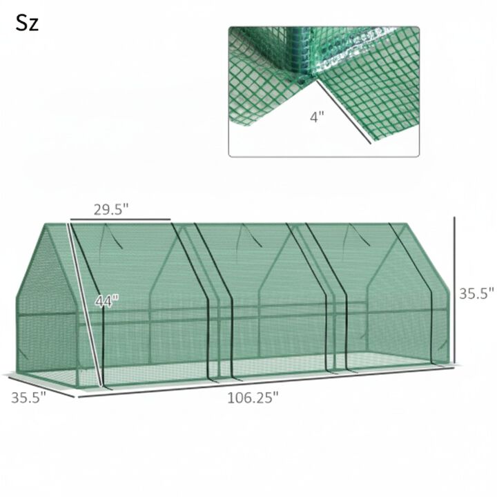 WOW PIONEER Portable Long Tunneled Mini Outdoor Garden Greenhouse For Protecting Plants Extending Growing Season Against Extreme Weather