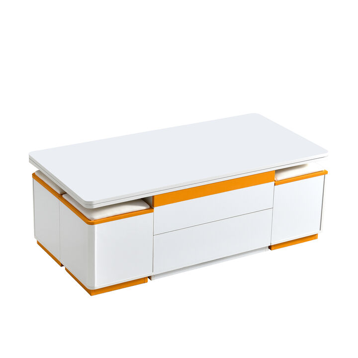 Merax Convertible Coffee Table with Lift Mechanism & Foldable Dining Extension