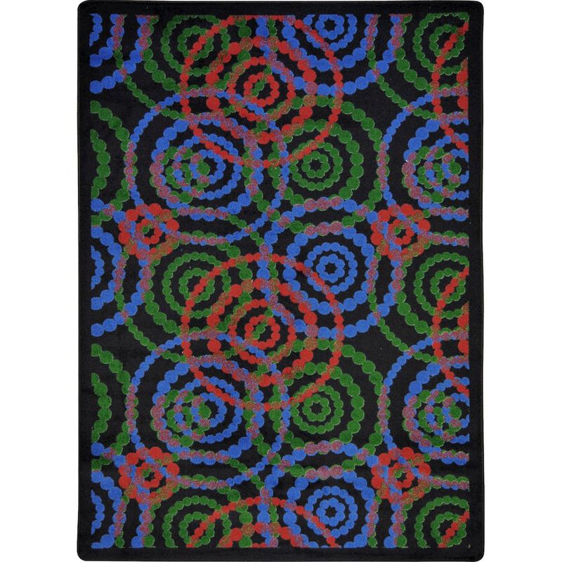 Joy Carpets Kid Essentials Dottie 10'9 x 13'2 Area Rug in Color Colors