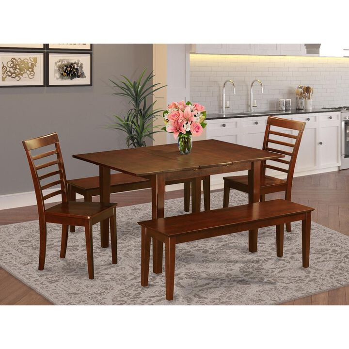 5 Pc small Kitchen Table set-small Tables and 2 Kitchen Chairs and 2 Benches