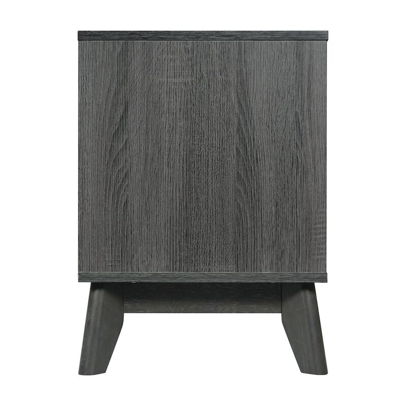 Flash Furniture Mid-Century modern 70 Inch media console holds TV's 65+ inches, Black Wash image number 3
