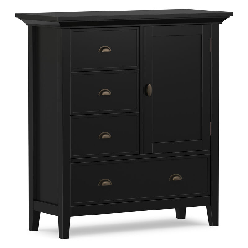 Redmond SOLID WOOD 39 inch Wide Transitional Medium Storage Cabinet in Black image number 0