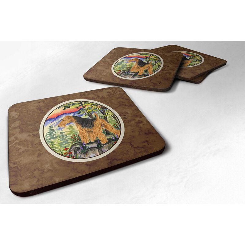 Caroline's Treasures SS8228FC Lakeland Terrier Foam Coasters (Set of 4), 3.5 H x 3.5 W, Multicolor image number 0