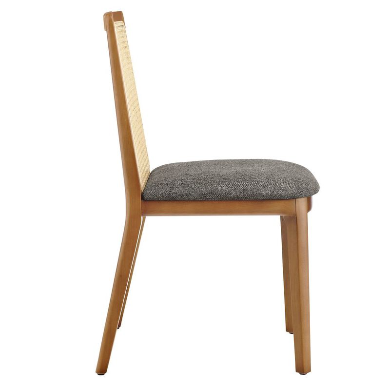 Monarch Wood and Rattan Dining Side Chair image number 3