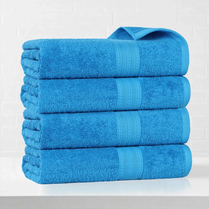 Ring-Spun Cotton 4-Piece Bath Towel Set &ndash; Soft & Absorbent Towels