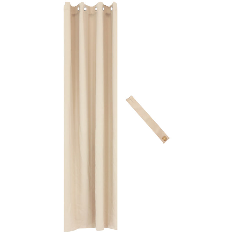 Sunnydaze Room Darkening Curtain Panel - Beige - 52 in x 120 in