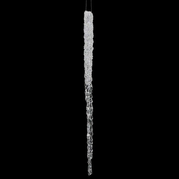 Vickerman 338928 - 22" Clear Glitter Icicle Christmas Tree Ornament (2 pack) (M135922)