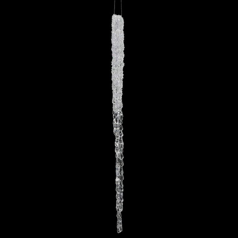 Vickerman 338928 - 22" Clear Glitter Icicle Christmas Tree Ornament (2 pack) (M135922) image number 0