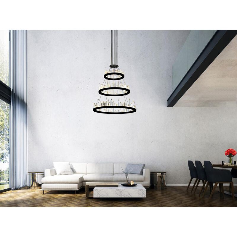 CWI Lighting Juliette LED Chandelier With Black Finish