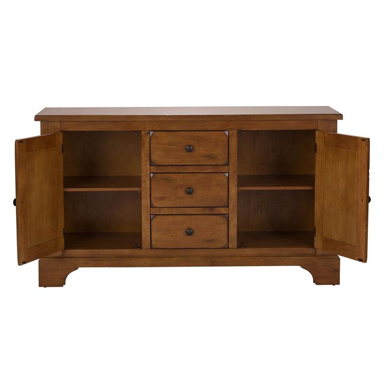 Liberty Furniture Treasures Buffet - Oak in Rustic Oak image number 4