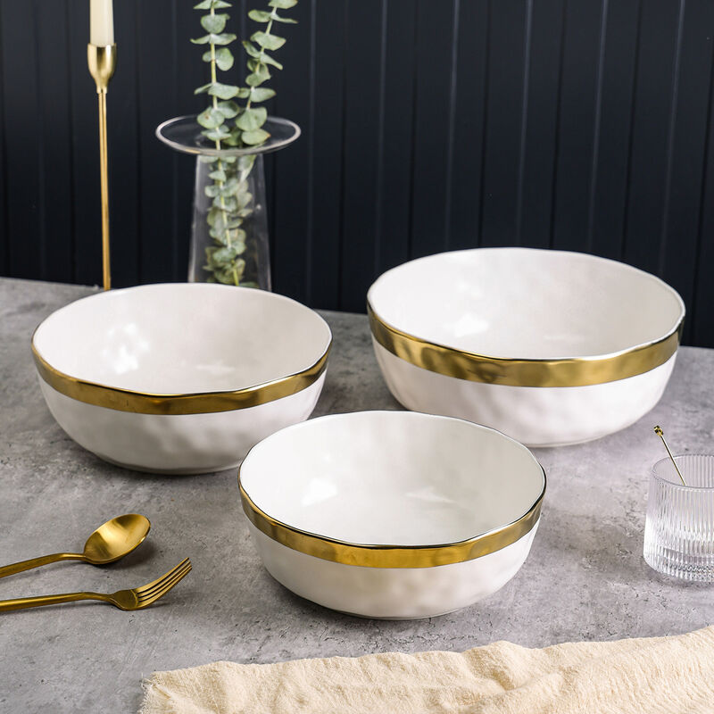 Stone Lain Florian Porcelain Serving Bowl Set 3 Piece